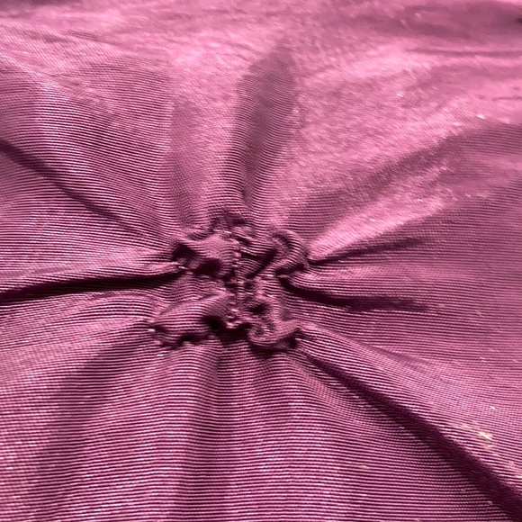 Purple tufted taffeta comforter for 18” dolls - Picture 2 of 2